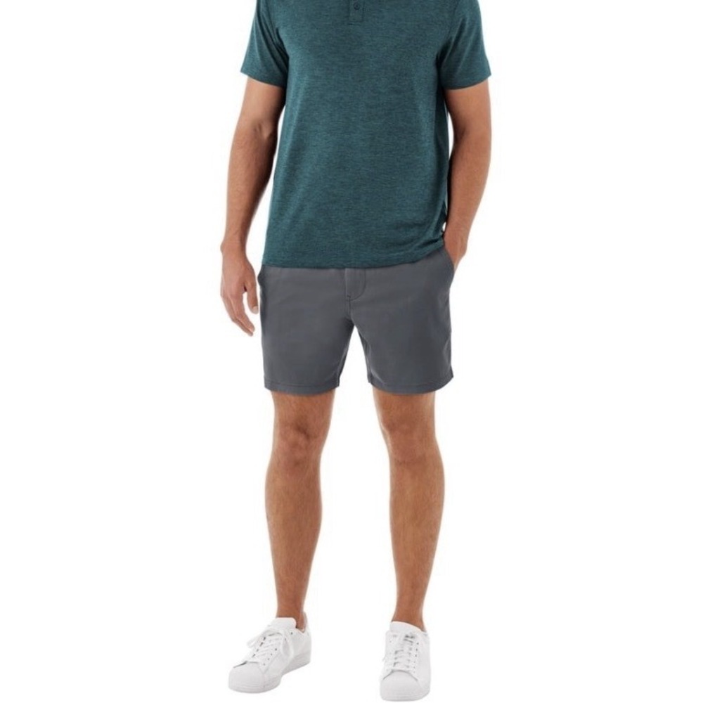 Members Mark Men's XXL Cotton Pull-On Short, Charcoal, 7" Inseam, Relaxed Fit